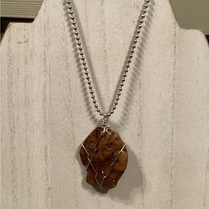 Yellow Jasper Pendant Necklace